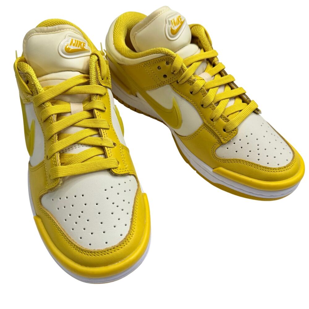 Nike Dunk Low Twist Sneakers Women’s 8.5 Yellow White Leather Shoes NWOB - Picture 2 of 10